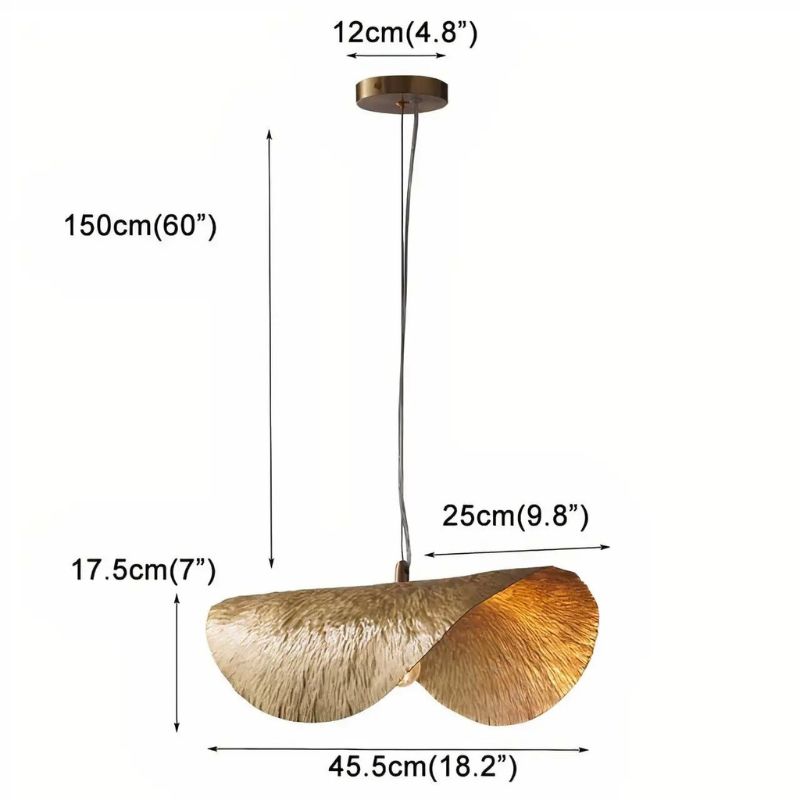 Suspension artistique cuivrée contemporaine