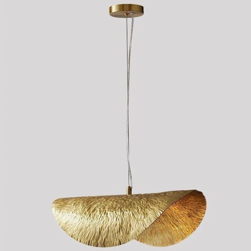 Suspension artistique cuivrée contemporaine