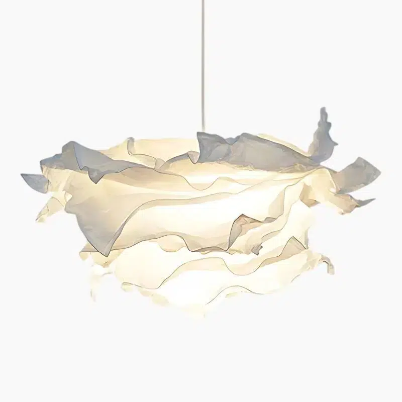 Eigentijdse hanglamp met gewolkte rondingen