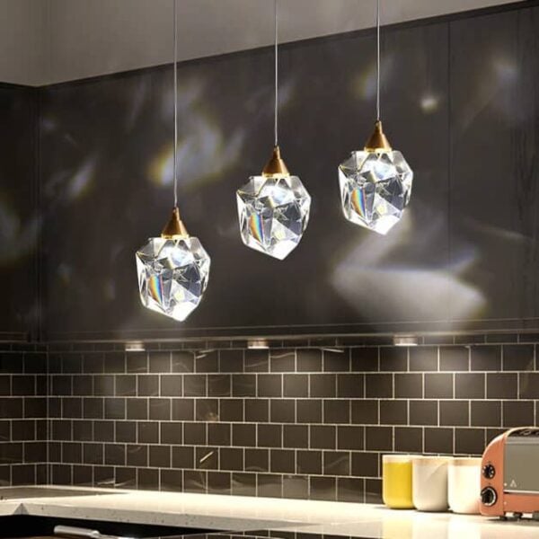 Suspension cristal contemporaine