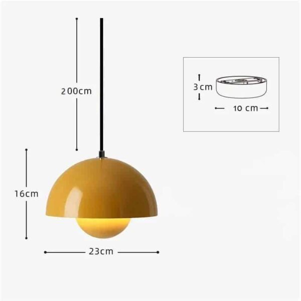 Suspension luminaire contemporaine Agaric