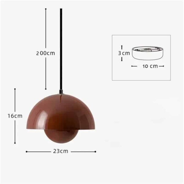 Suspension luminaire contemporaine Agaric