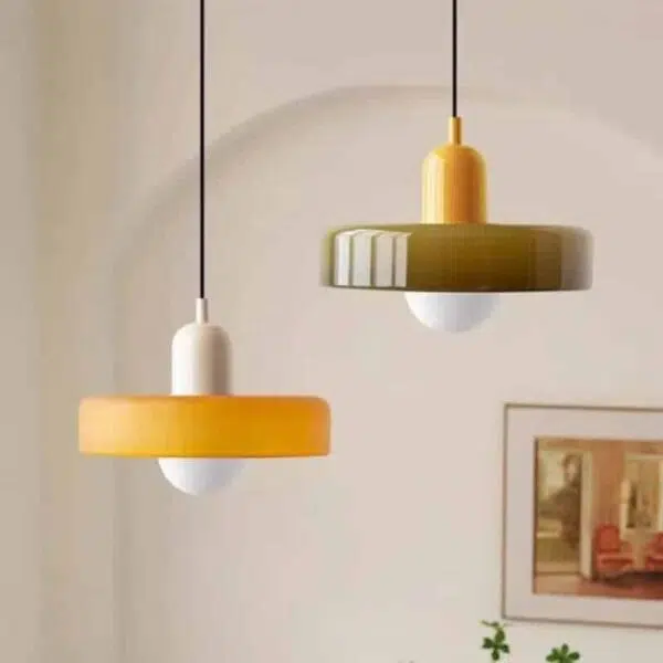 Suspension luminaire nordique en verre soufflé