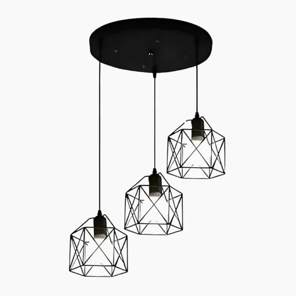 Hanglamp in retrostijl in zwart
