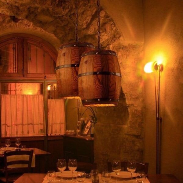 Suspension lumineuse artisanale inspirée du patrimoine viticole