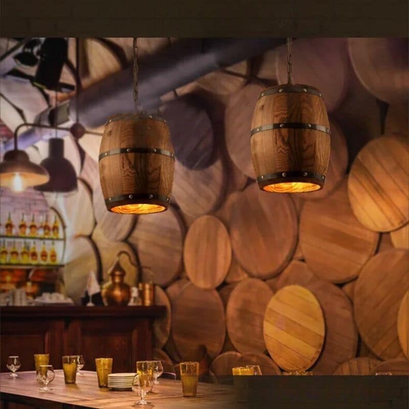 Suspension lumineuse artisanale inspirée du patrimoine viticole
