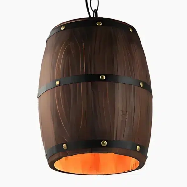 Handgemaakte lichtgevende hanglamp geïnspireerd op het erfgoed van de wijnbouw