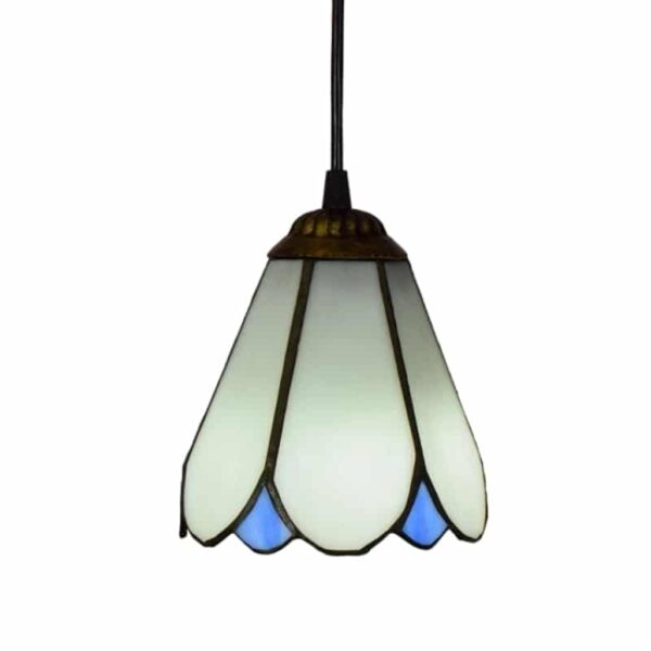 Suspension artisanale en verre, inspiration Tiffany