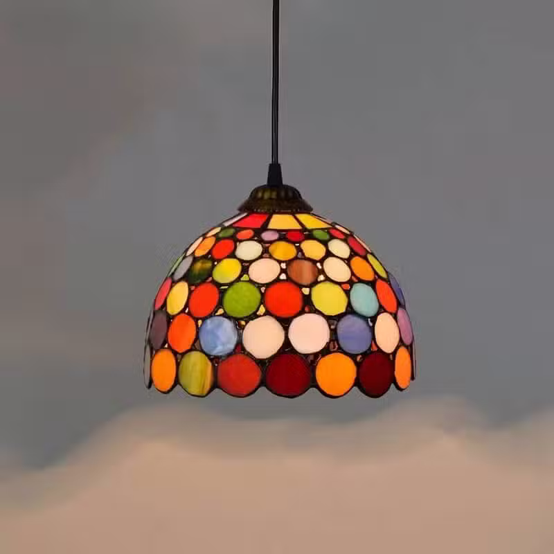 Suspension artisanale Tiffany prismatique