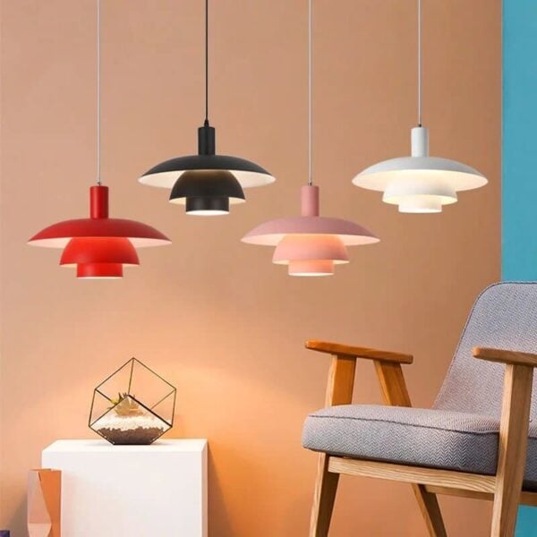 Eigentijdse ronde hanglamp met meerdere niveaus