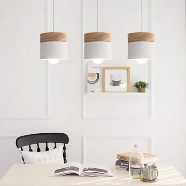 Suspension luminaire en bois d'inspiration nordique