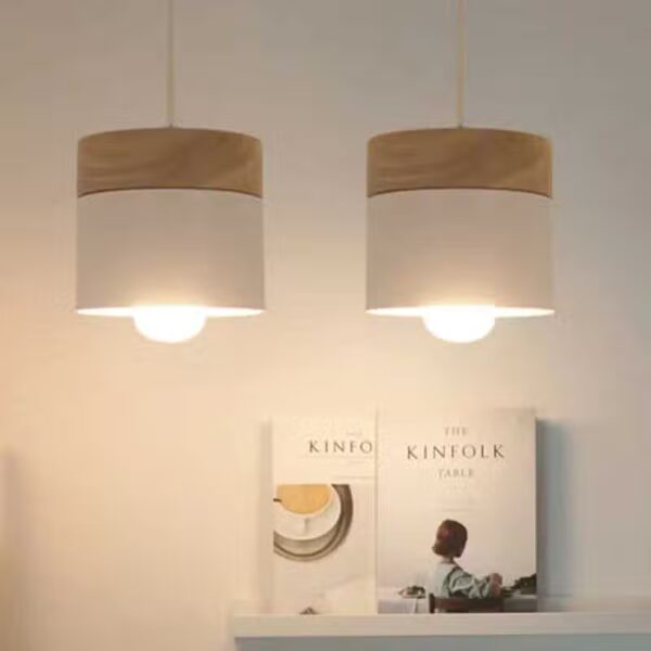 Suspension luminaire en bois d'inspiration nordique