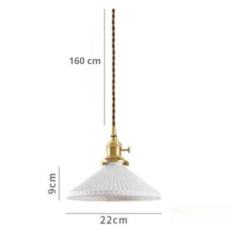 Suspension luminaire en céramique d'inspiration rétro
