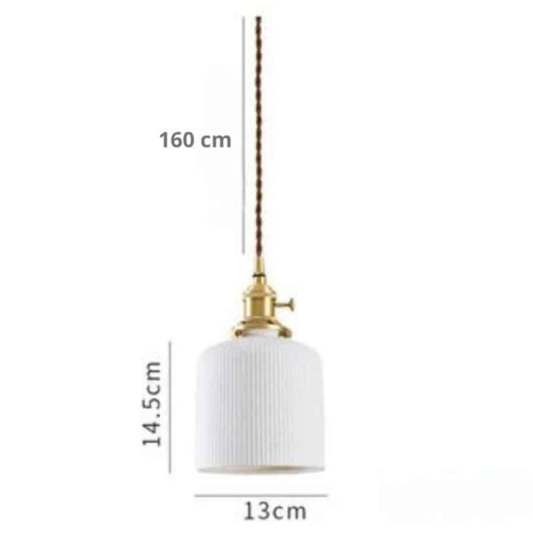 Suspension luminaire en céramique d'inspiration rétro