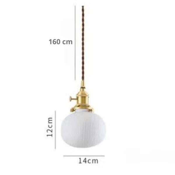 Suspension luminaire en céramique d'inspiration rétro