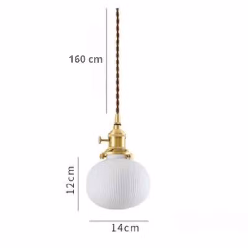 Suspension luminaire en céramique d'inspiration rétro
