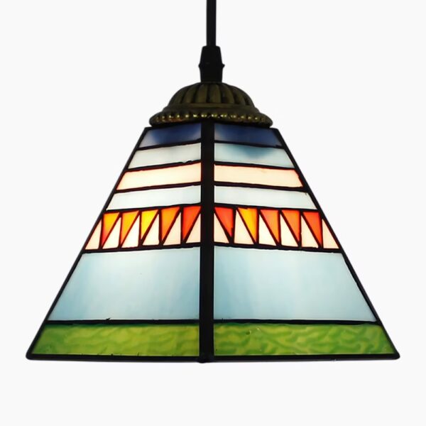 Op Tiffany geïnspireerde hanglamp van handgemaakt glas