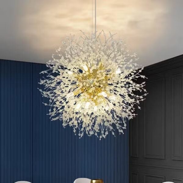 Hanglamp met bloem in de lucht