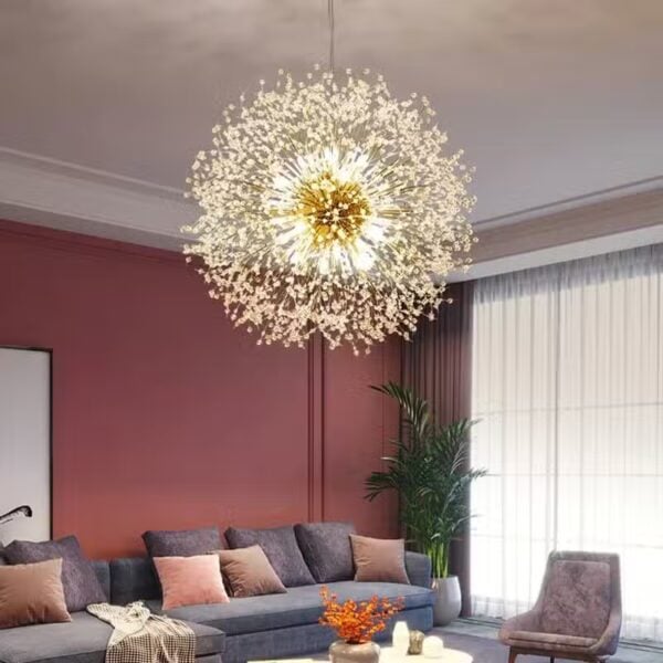 Suspension luminaire inspiration fleur aérienne