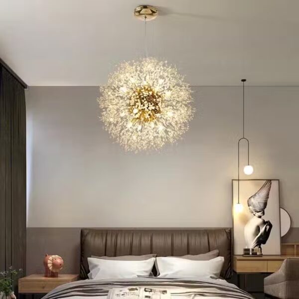 Hanglamp met bloem in de lucht