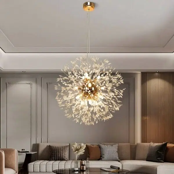 Suspension luminaire inspiration fleur aérienne
