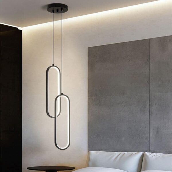 Suspension luminaire ovale à l'élégance nordique