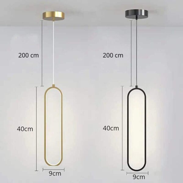 Suspension luminaire ovale à l'élégance nordique