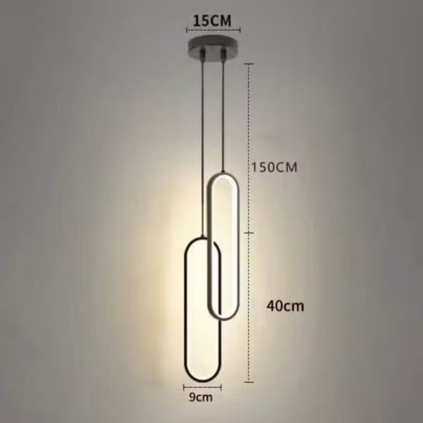 Suspension luminaire ovale à l'élégance nordique