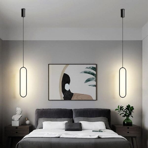 Suspension luminaire ovale à l'élégance nordique