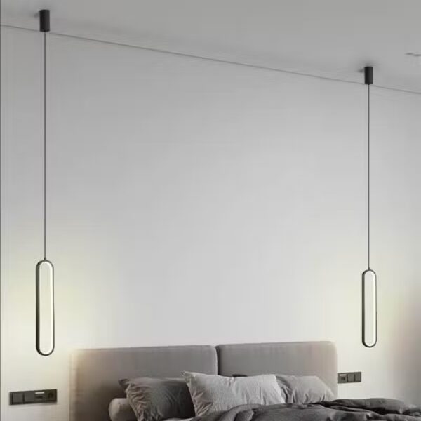 Suspension luminaire ovale à l'élégance nordique