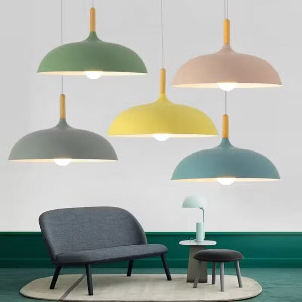 Koepelvormige hanglamp in Scandinavische stijl