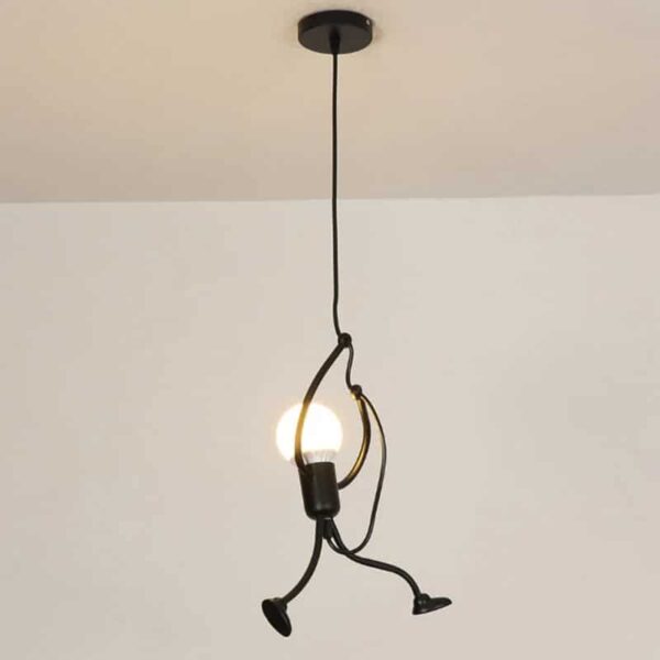 Artistieke LED hanglamp in de vorm van een menselijk silhouet