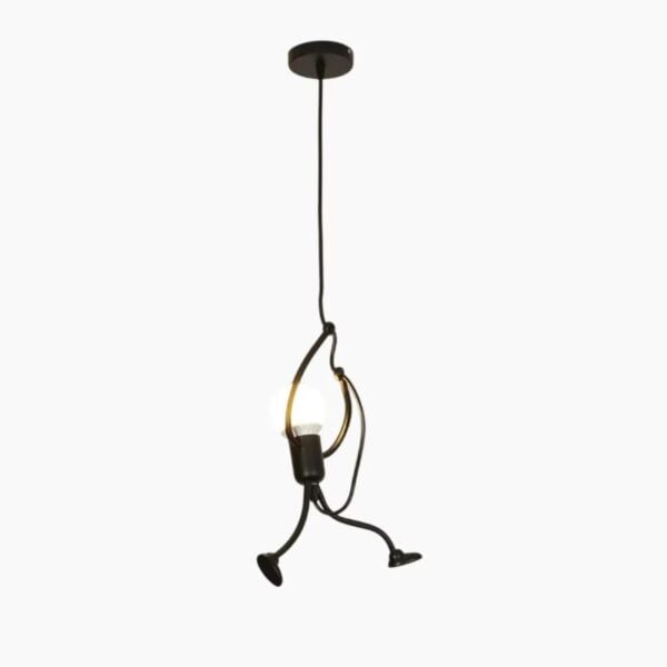 Artistieke LED hanglamp in de vorm van een menselijk silhouet