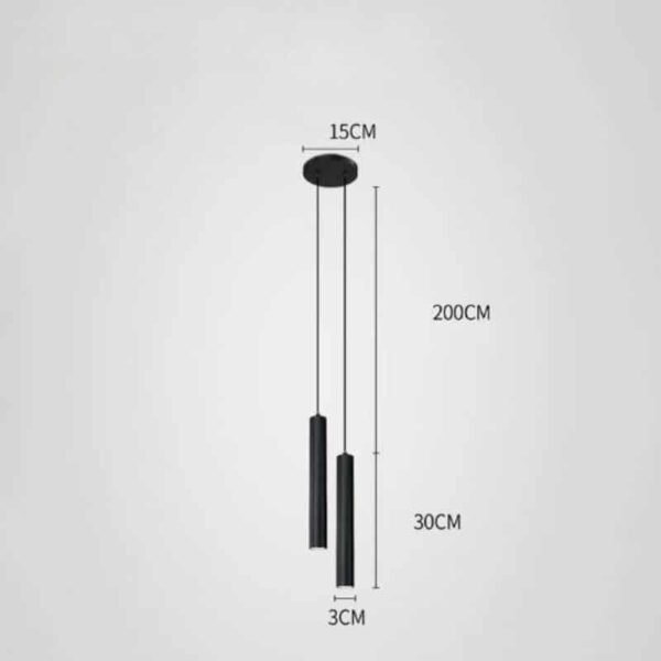 Suspension luminaire LED double à l'esprit nordique