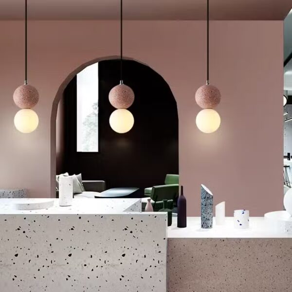 LED hanglamp in Scandinavisch mineraalglas
