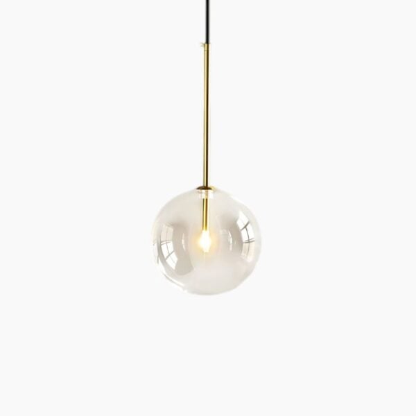 Suspension lumineuse LED sphérique en finition or