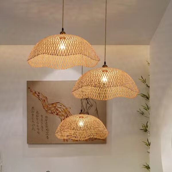 Suspension artisanale Bambou Céleste