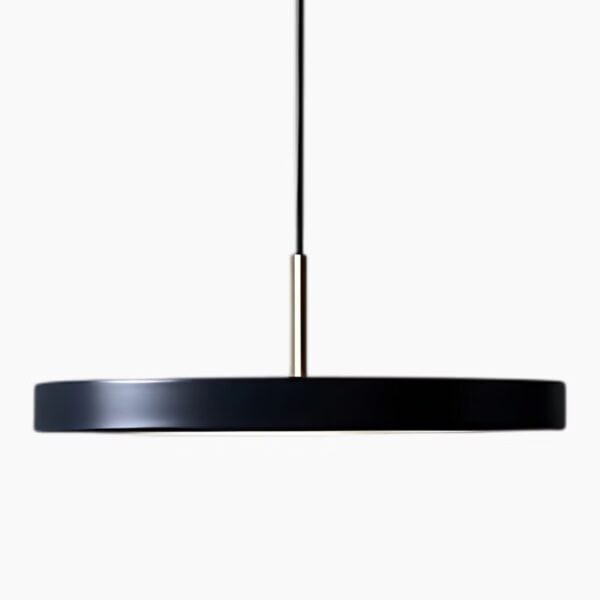 Suspension contemporaine en métal avec plateau aérien noir
