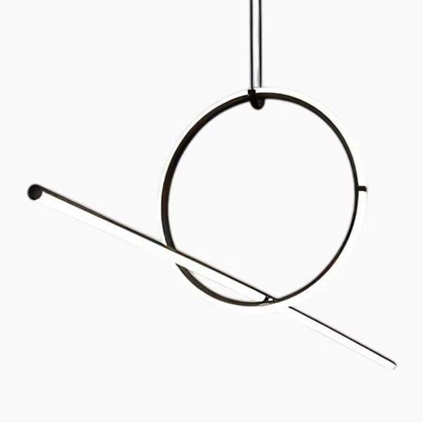 Suspension géométrique moderne et minimaliste noire