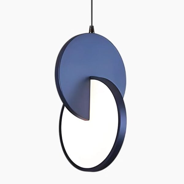 Suspension LED contemporaine en aluminium azur