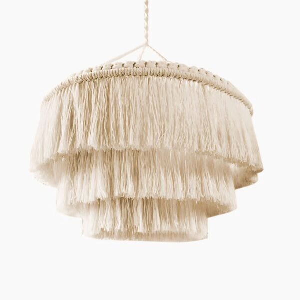 Handgemaakte macramé hanglamp