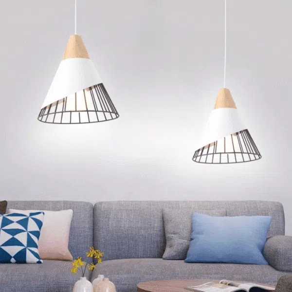 Suspension luminaire conique au design contemporain