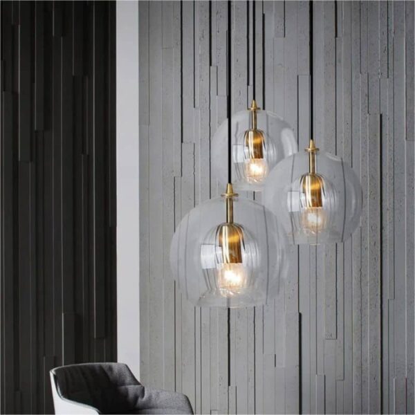 Hanglamp van geslepen glassteen