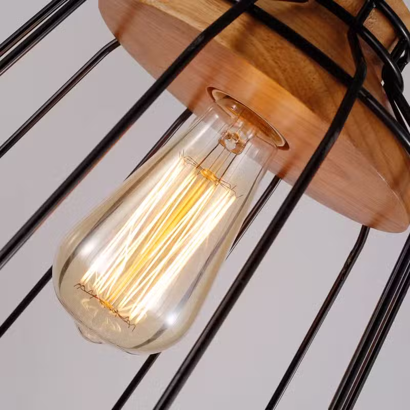 Suspension luminaire industrielle en métal brossé