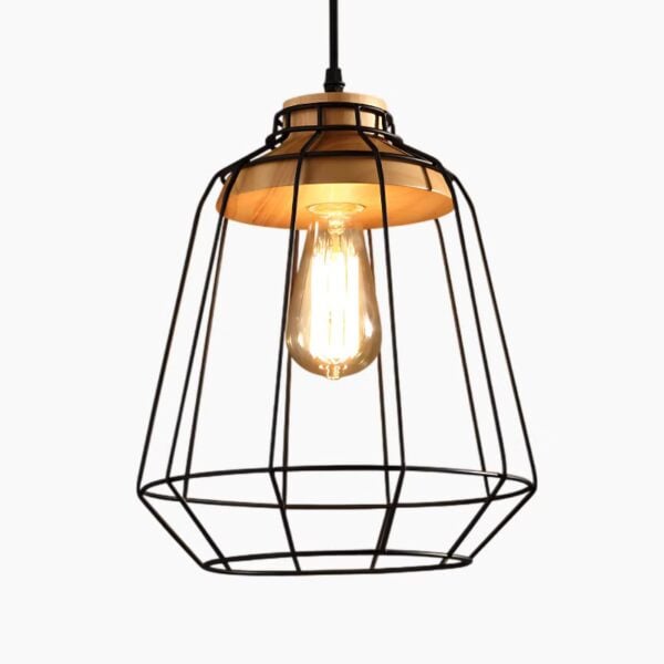 Industriële hanglamp in geborsteld metaal
