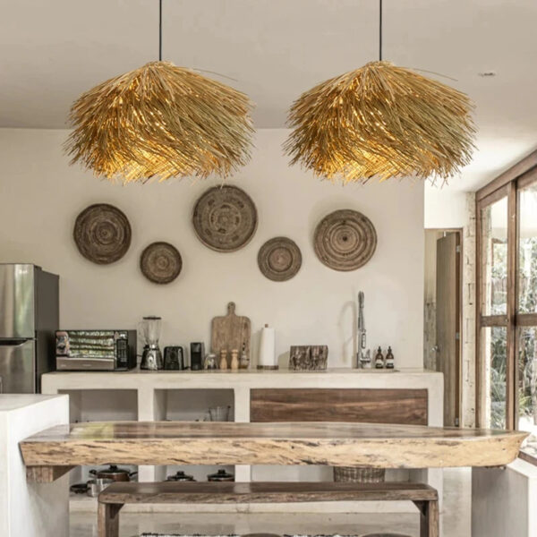 Bali hanglamp van natuurlijk riet