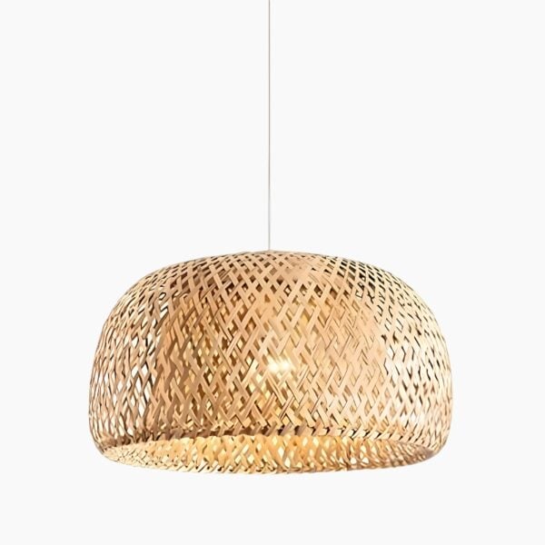 Handgemaakte, Scandinavisch geïnspireerde hanglamp van bamboe