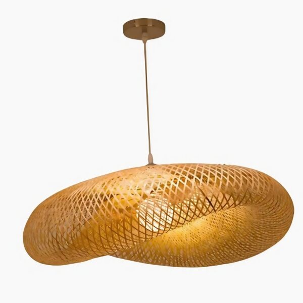 Suspension artisanale en bambou: design intemporel