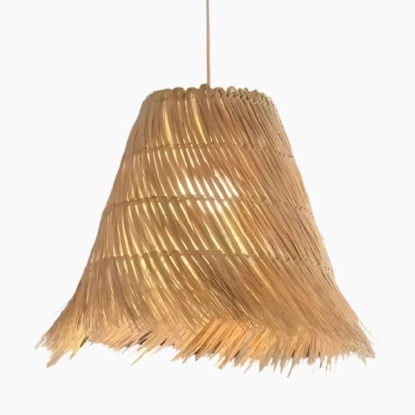 Handgemaakte rotan hanglamp in een eigentijds ontwerp