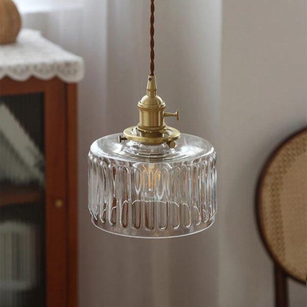 Ronde hanglamp van handgeblazen glas